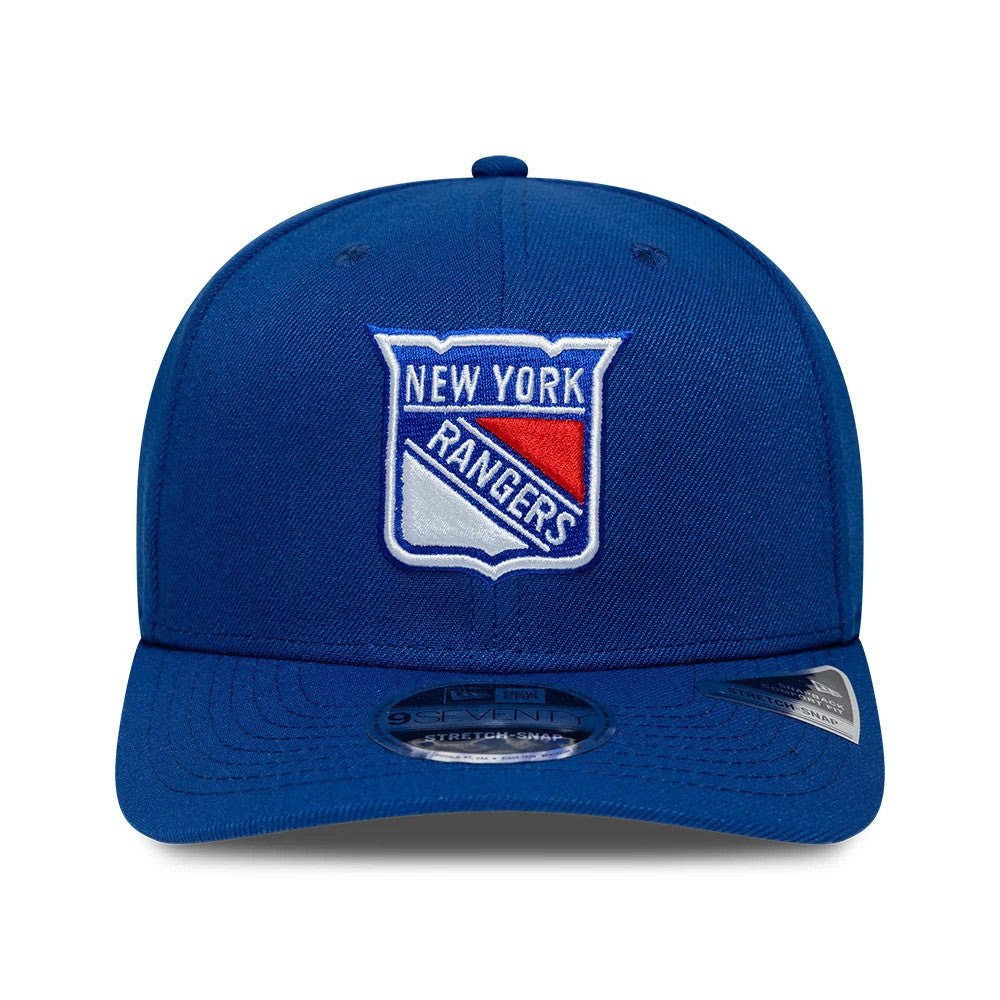 Pictured is this NHL Team New York Rangers 9SEVENTY Stretch Snap cap in blue. 3