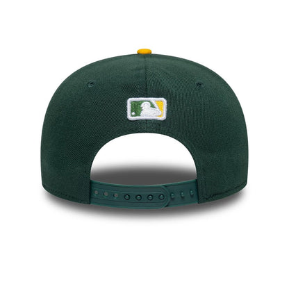 Pictured is this MLB Player Replica Athletics 9SEVENTY Stretch Snap cap in dark green. 4