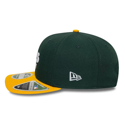 Pictured is this MLB Player Replica Athletics 9SEVENTY Stretch Snap cap in dark green. 5