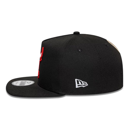 Pictured is this NBA Hardwood Classic Chicago Bulls 9FIFTY A-Frame Snapback cap in black. 6