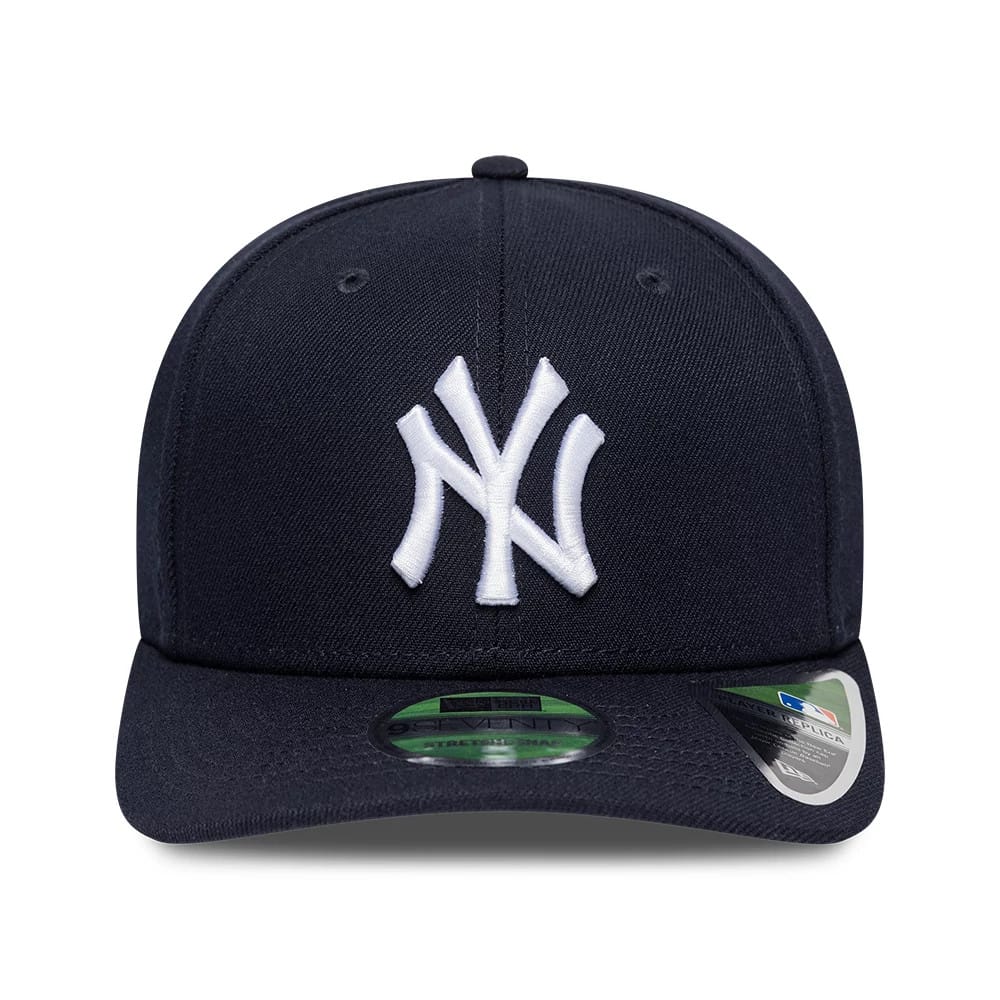 Pictured is this MLB Player Replica New York Yankees 9SEVENTY Stretch Snap cap in navy. 2