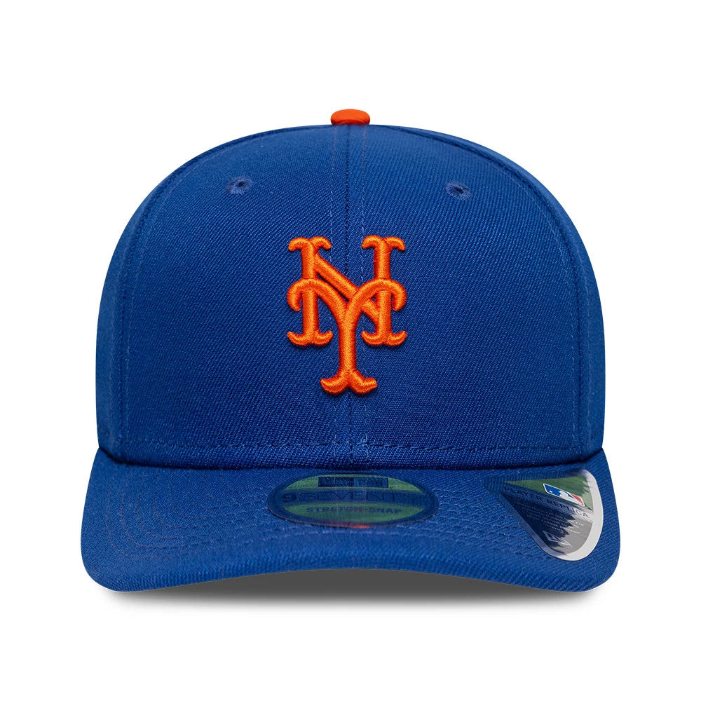 Pictured is this MLB Player Replica New York Mets 9SEVENTY Stretch Snap cap in blue. 2