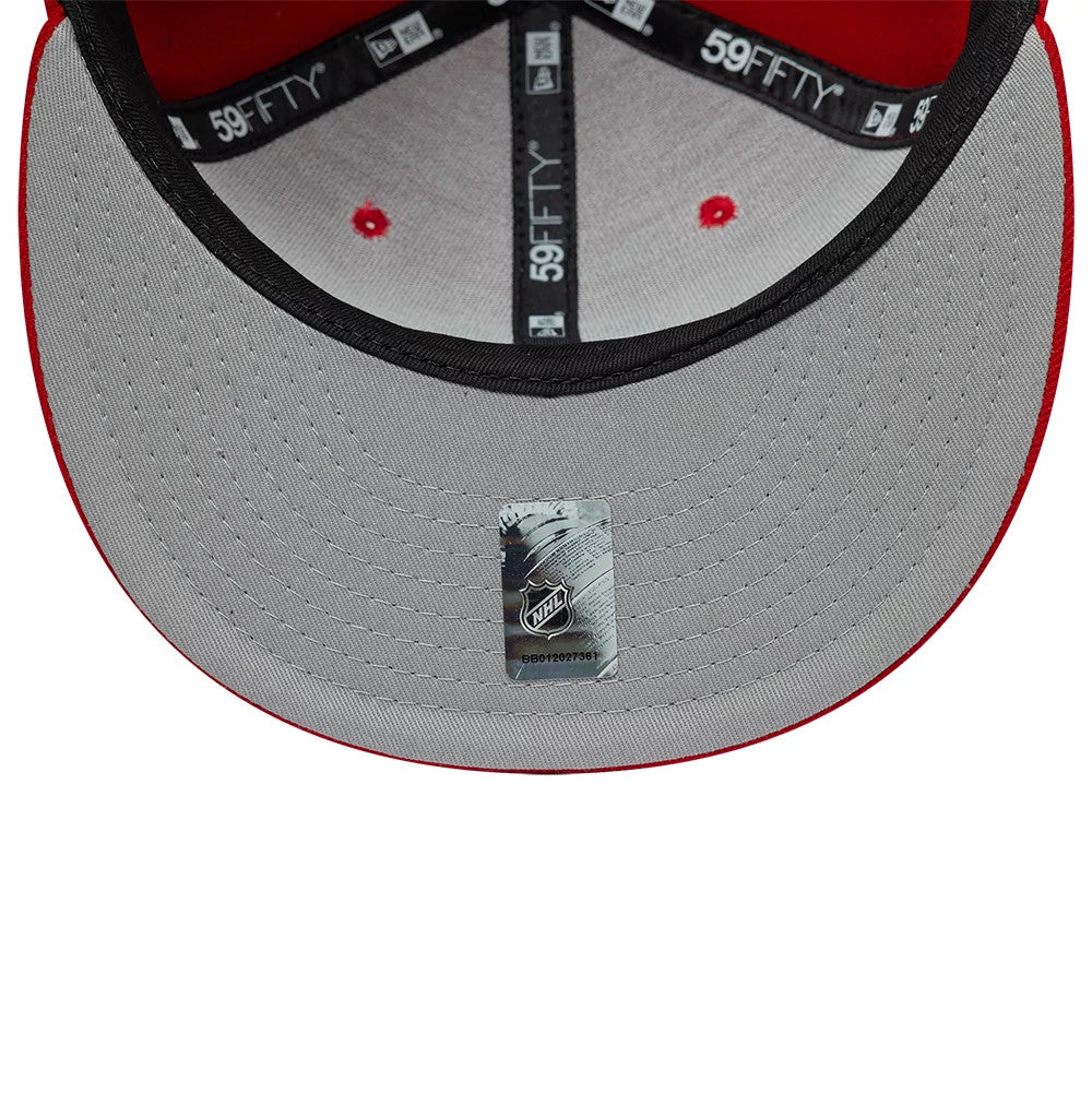 Pictured is this NHL Basic Chicago Blackhawks 59FIFTY Fitted cap in red. 2