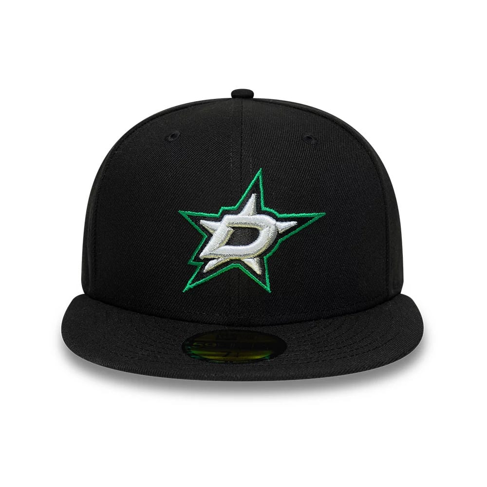 Pictured is this NHL Basic Dallas Stars 59FIFTY Fitted cap in Black. 3