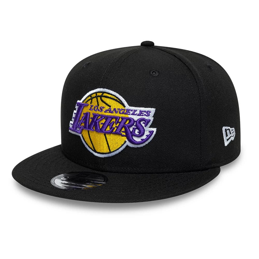 Pictured is this NBA Core LA Lakers 9FIFTY Snapback cap in black. 1
