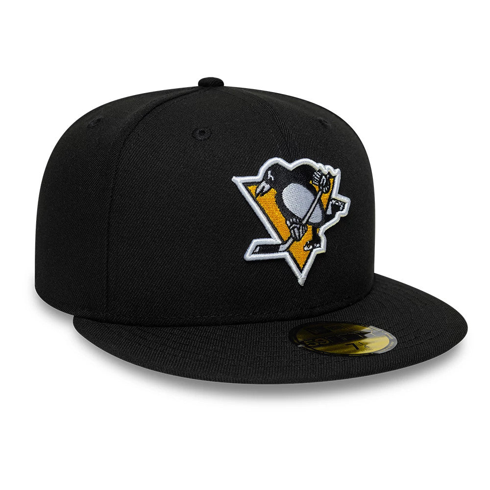 Pictured is this NHL Basic Pittsburgh Penguins 59FIFTY Fitted cap in black. 4
