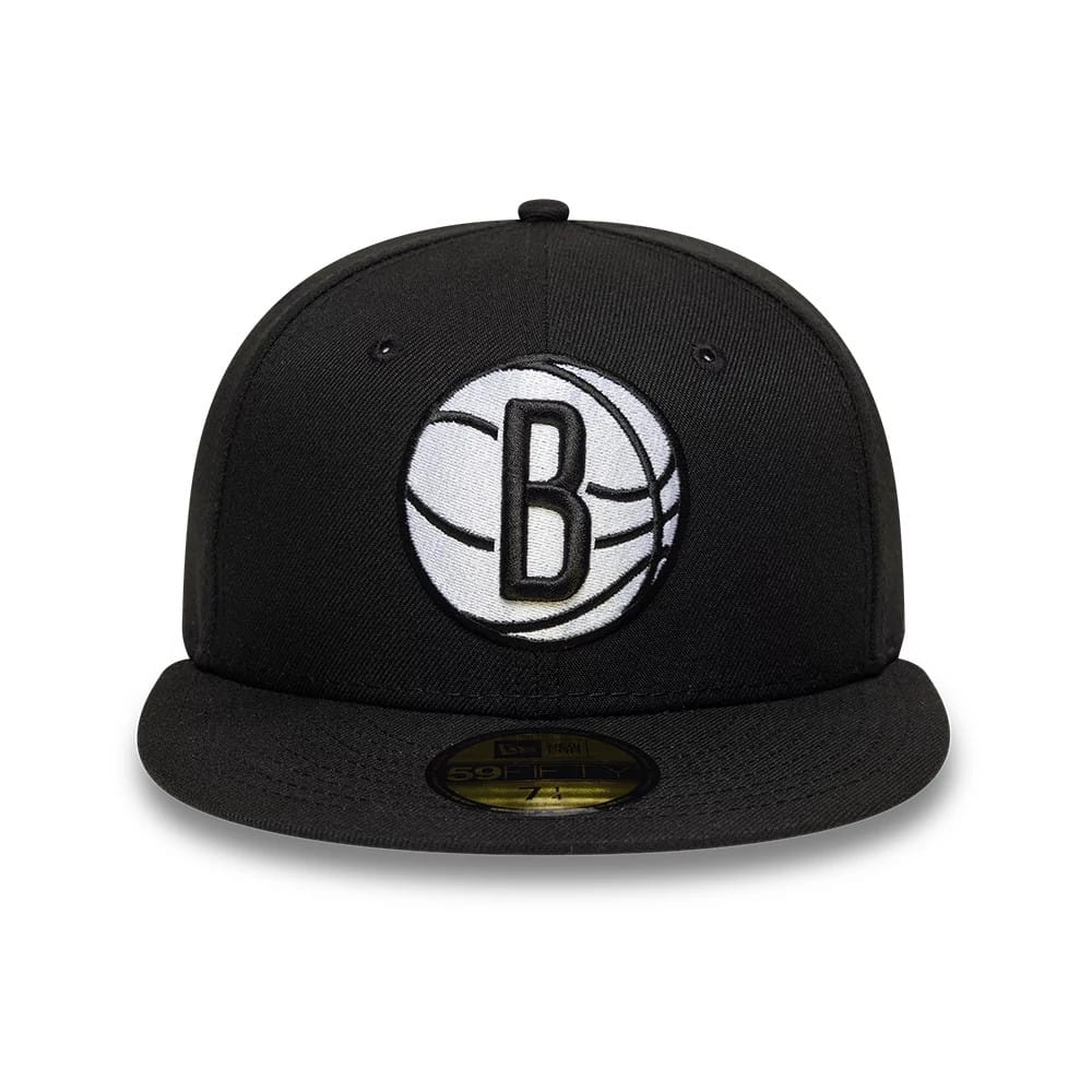Pictured is this NBA Basic Brooklyn Nets 59FIFTY Fitted cap in black. 3