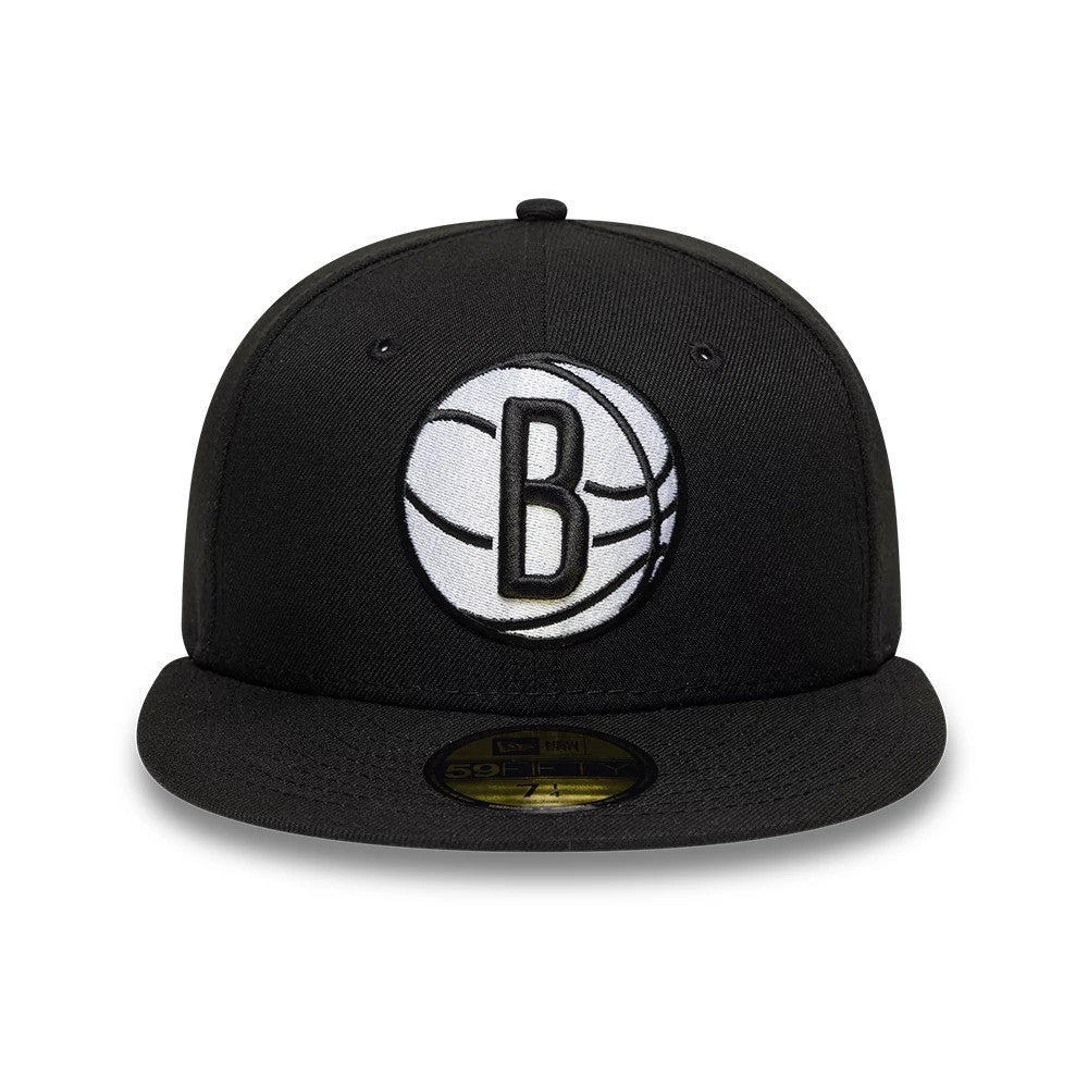 Pictured is this NBA Basic Brooklyn Nets 59FIFTY Fitted cap in black. 3