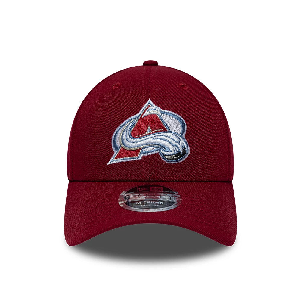 Pictured is this NHL Team Colorado Avalanche 9FORTY M-Crown cap in dark red. 3