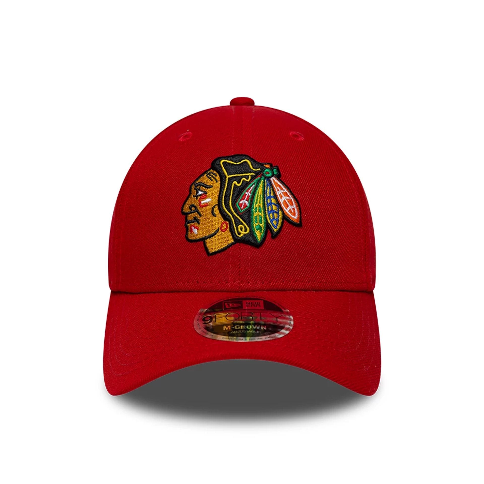 Pictured is this NHL Team Chicago Blackhawks 9FORTY M-Crown cap in red. 3