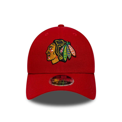 Pictured is this NHL Team Chicago Blackhawks 9FORTY M-Crown cap in red. 3