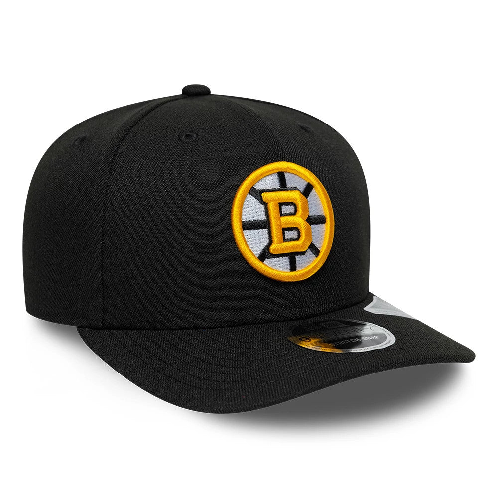 Pictured is this NHL Team Boston Bruins 9SEVENTY Stretch Snap cap in black. 4