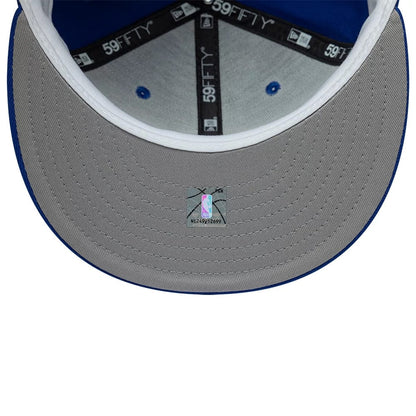 Pictured is this NBA Hardwood Classic Golden State Warriors 59FIFTY Fitted cap in blue. 2
