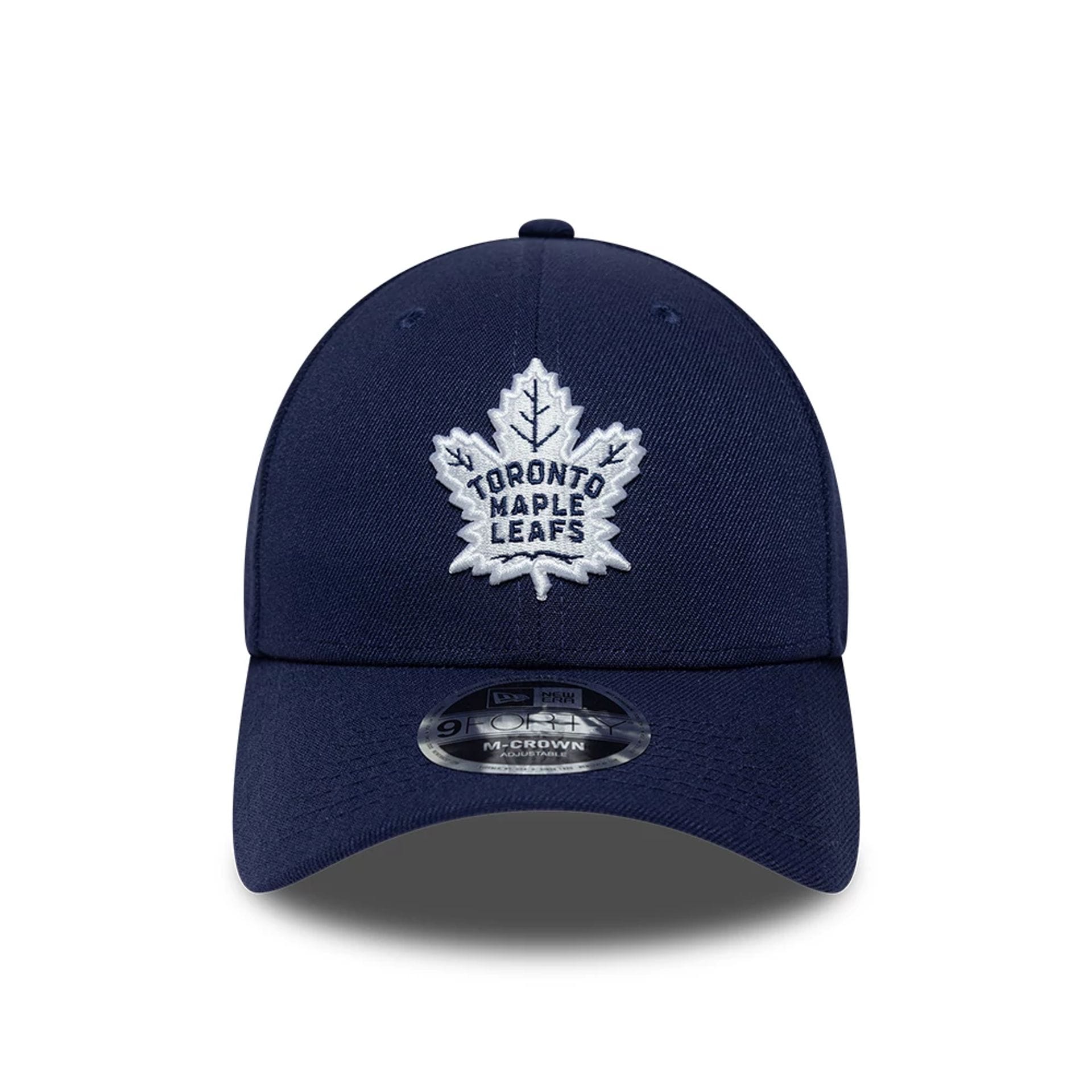 Pictured is this NHL Team Toronto Maple Leafs 9FORTY M-Crown cap in navy. 3