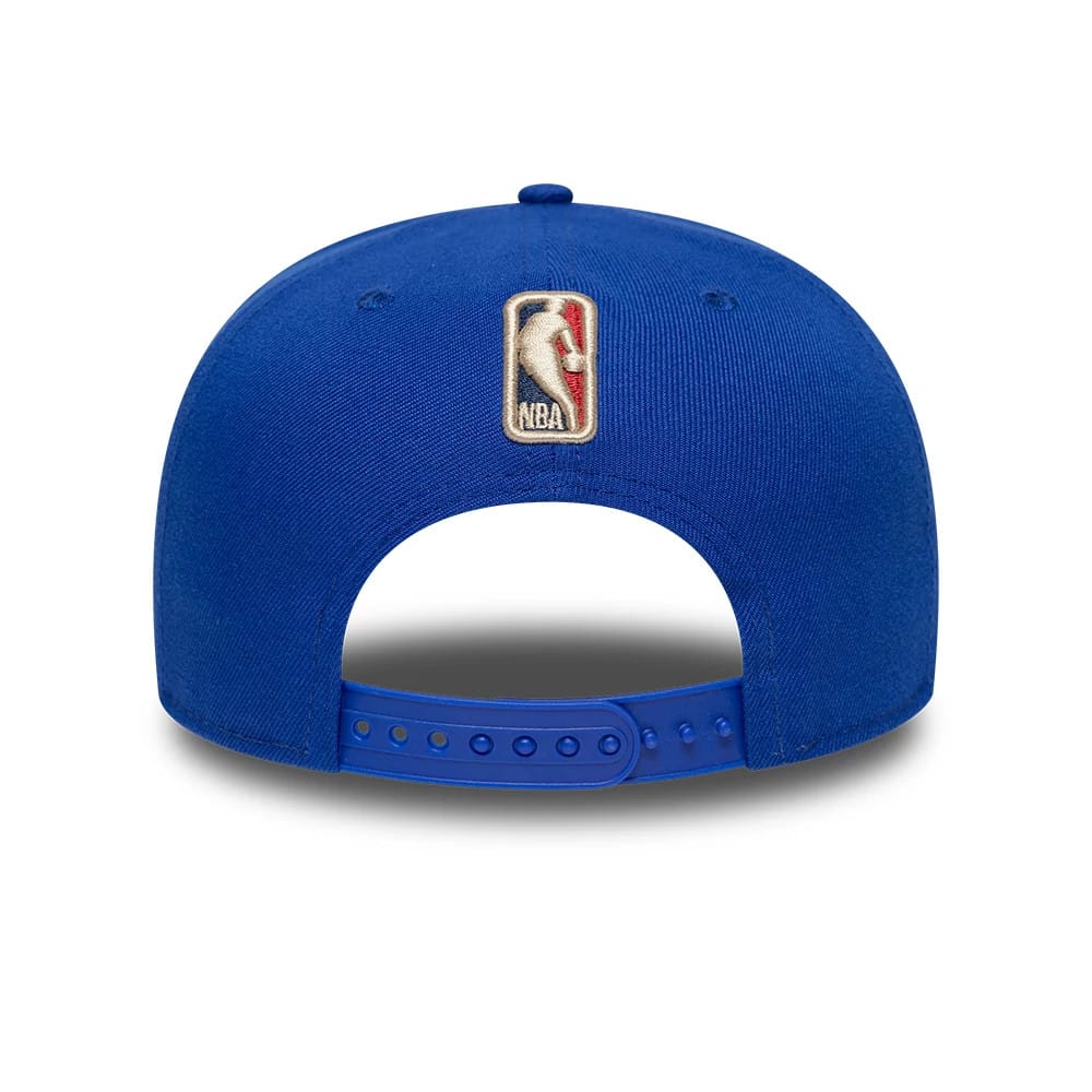 Pictured is this NBA Hardwood Classic Philadelphia 76ers 9FIFTY A-Frame Snapback cap in blue. 6