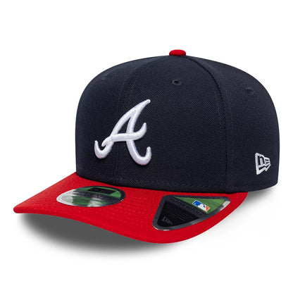 Pictured is this MLB Player Replica Atlanta Braves 9SEVENTY Stretch Snap cap in navy. 1