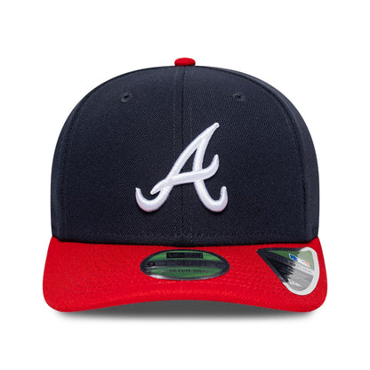 Pictured is this MLB Player Replica Atlanta Braves 9SEVENTY Stretch Snap cap in navy. 2
