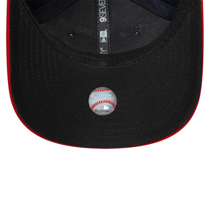 Pictured is this MLB Player Replica Atlanta Braves 9SEVENTY Stretch Snap cap in navy. 7