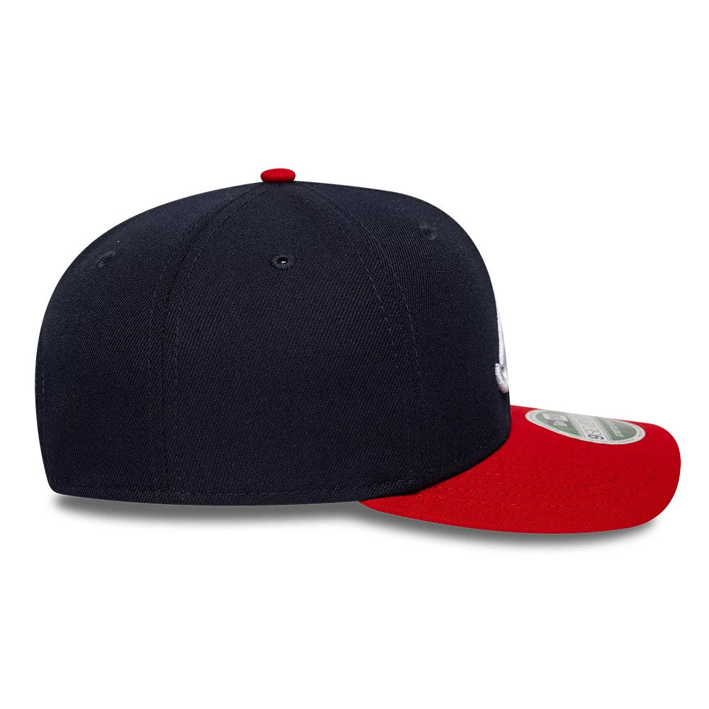 Pictured is this MLB Player Replica Atlanta Braves 9SEVENTY Stretch Snap cap in navy. 6