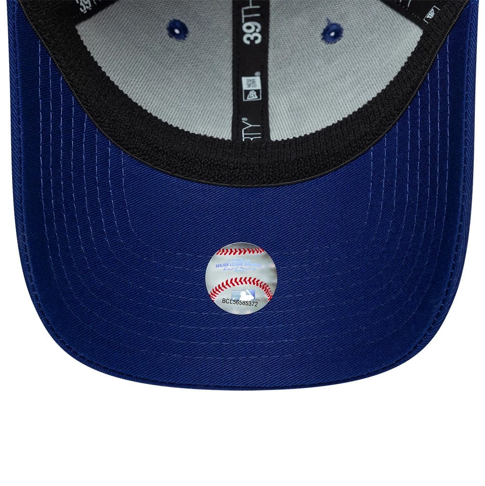 Pictured is this MLB Neo LA Dodgers 39THIRTY Stretch Fit cap in dark blue. 7