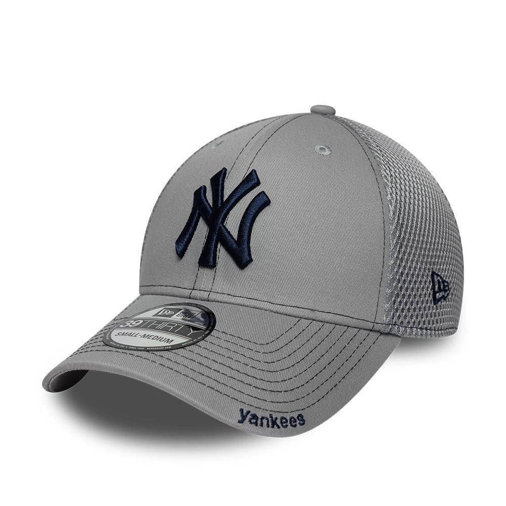 Pictured is this MLB Neo New York Yankees 39THIRTY Stretch Fit cap in Grey . 1