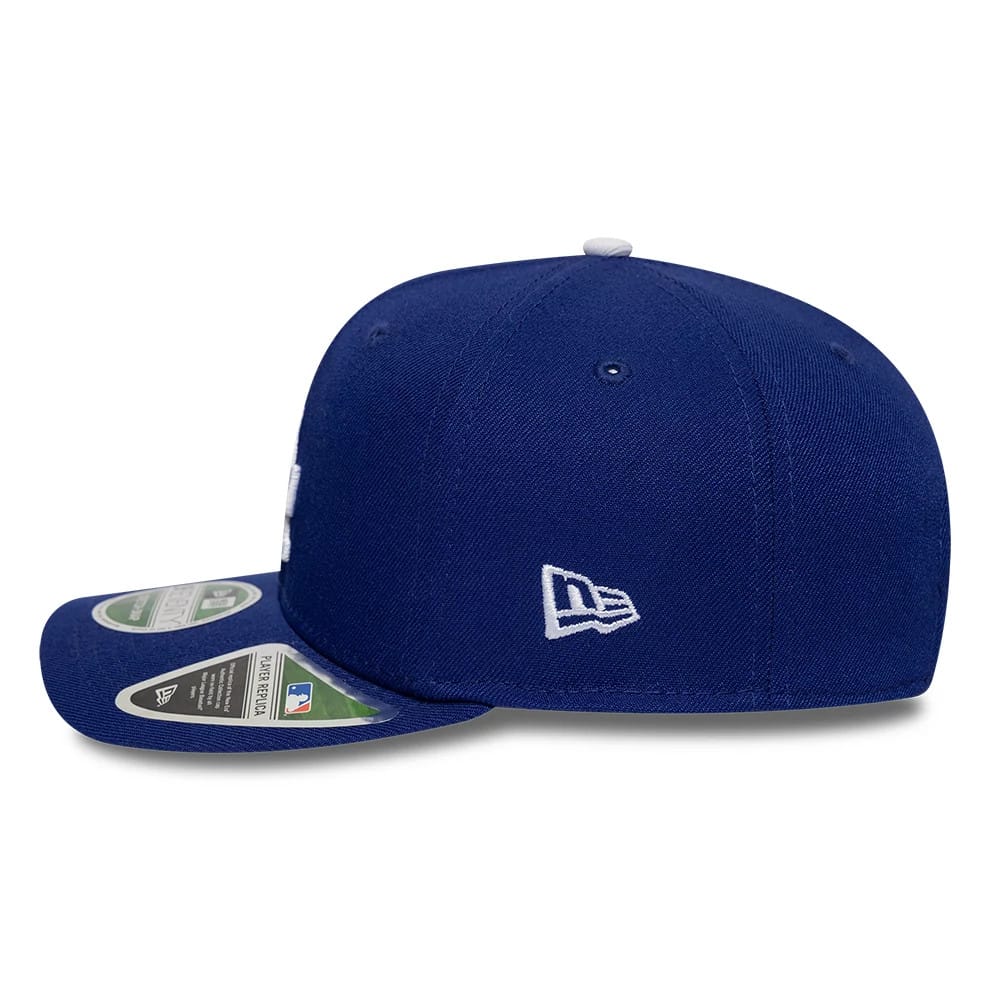 Pictured is this MLB Player Replica LA Dodgers 9SEVENTY Stretch Snap cap in dark blue. 6