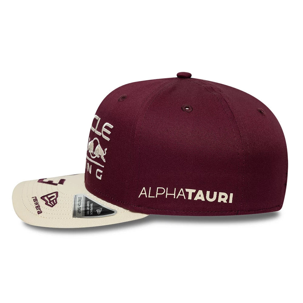Pictured is this Austin Race Special Max Verstappen Red Bull Racing 9SEVENTY Stretch Snap cap in burgundy. 6