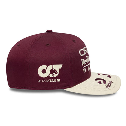 Pictured is this Austin Race Special Max Verstappen Red Bull Racing 9SEVENTY Stretch Snap cap in burgundy. 7