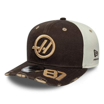Pictured is this Oliver Bearman Austin Race Special TGR Haas F1 9SEVENTY Stretch Snap cap in dark brown. 1
