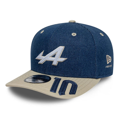 Pictured is this Austin Race Special Pierre Gasly Alpine Racing 9SEVENTY Stretch Snap cap in navy. 1