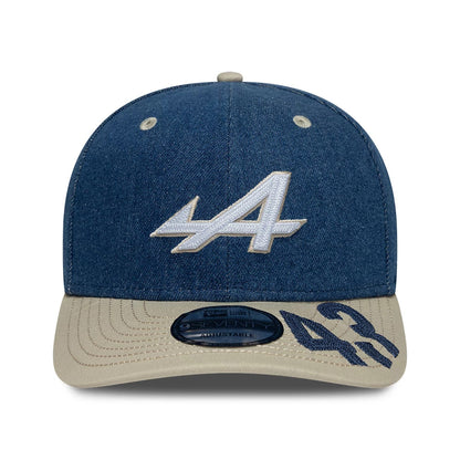 Pictured is this Austin Race Special Franco Colapinto Alpine Racing 9SEVENTY Stretch Snap cap in navy. 2