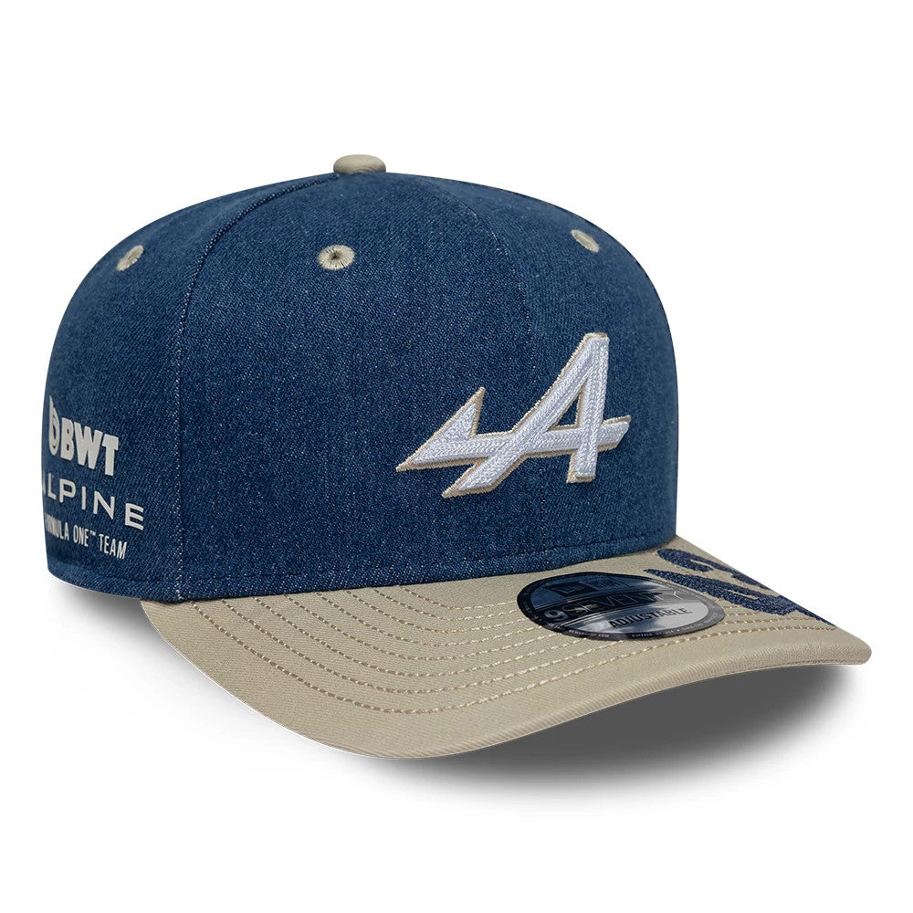 Pictured is this Austin Race Special Franco Colapinto Alpine Racing 9SEVENTY Stretch Snap cap in navy. 3