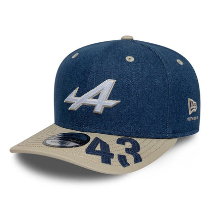 Pictured is this Austin Race Special Franco Colapinto Alpine Racing 9SEVENTY Stretch Snap cap in navy. 1