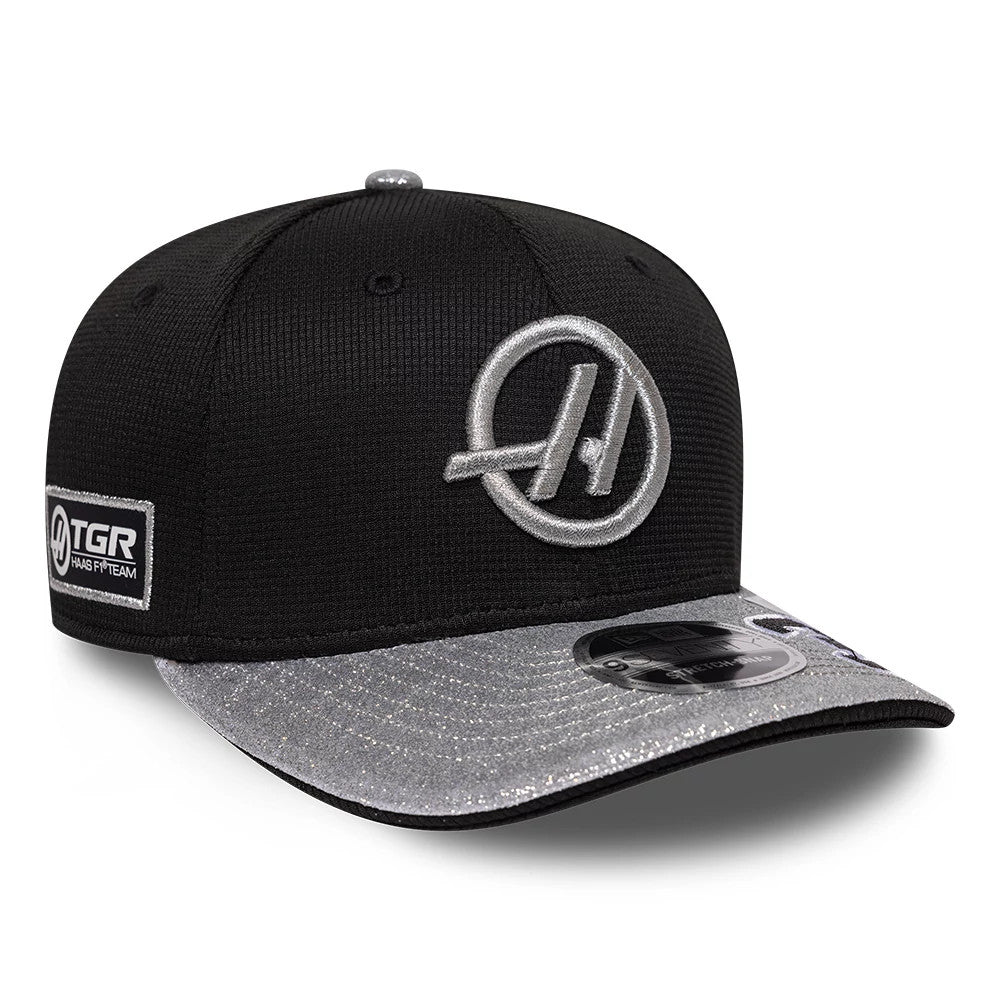Pictured is this Esteban Ocon Vegas Race Special TGR Haas F1 9SEVENTY Stretch Snap cap in black. 3