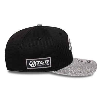 Pictured is this Esteban Ocon Vegas Race Special TGR Haas F1 9SEVENTY Stretch Snap cap in black. 7