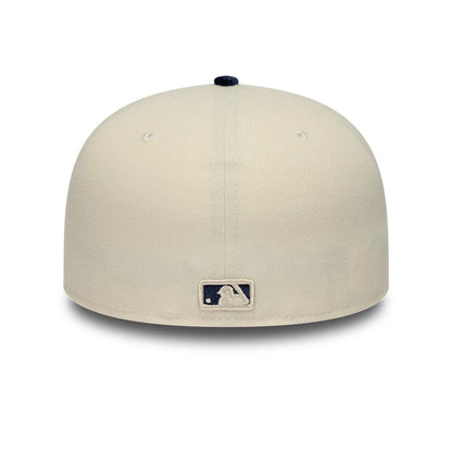 Pictured is this MLB Paisley Visor New York Yankees 59FIFTY Fitted cap in Cream. 5