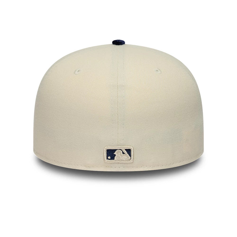 Pictured is this MLB Paisley Visor New York Yankees 59FIFTY Fitted cap in Cream. 6