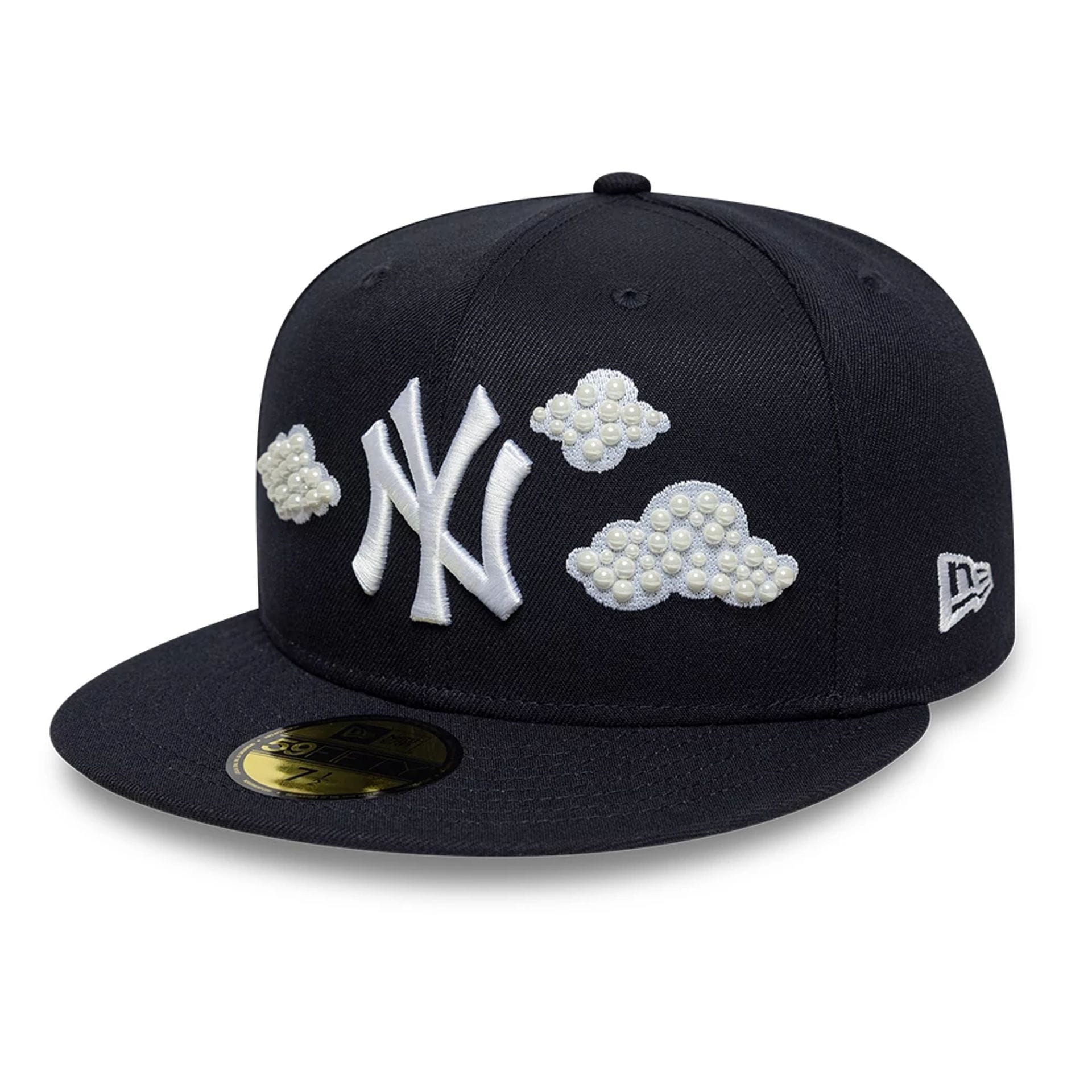 MLB Faux Pearl New York Yankees Navy 59FIFTY Fitted Cap | NEC UK