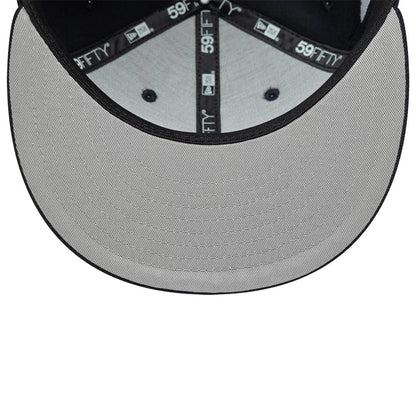 Pictured is this MLB Faux Pearl New York Yankees 59FIFTY Fitted cap in navy. 2