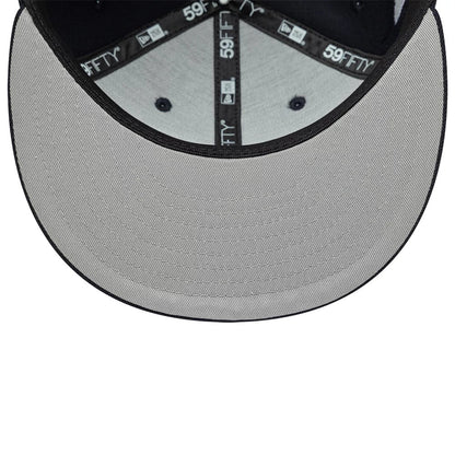 Pictured is this MLB Faux Pearl New York Yankees 59FIFTY Fitted cap in navy. 2