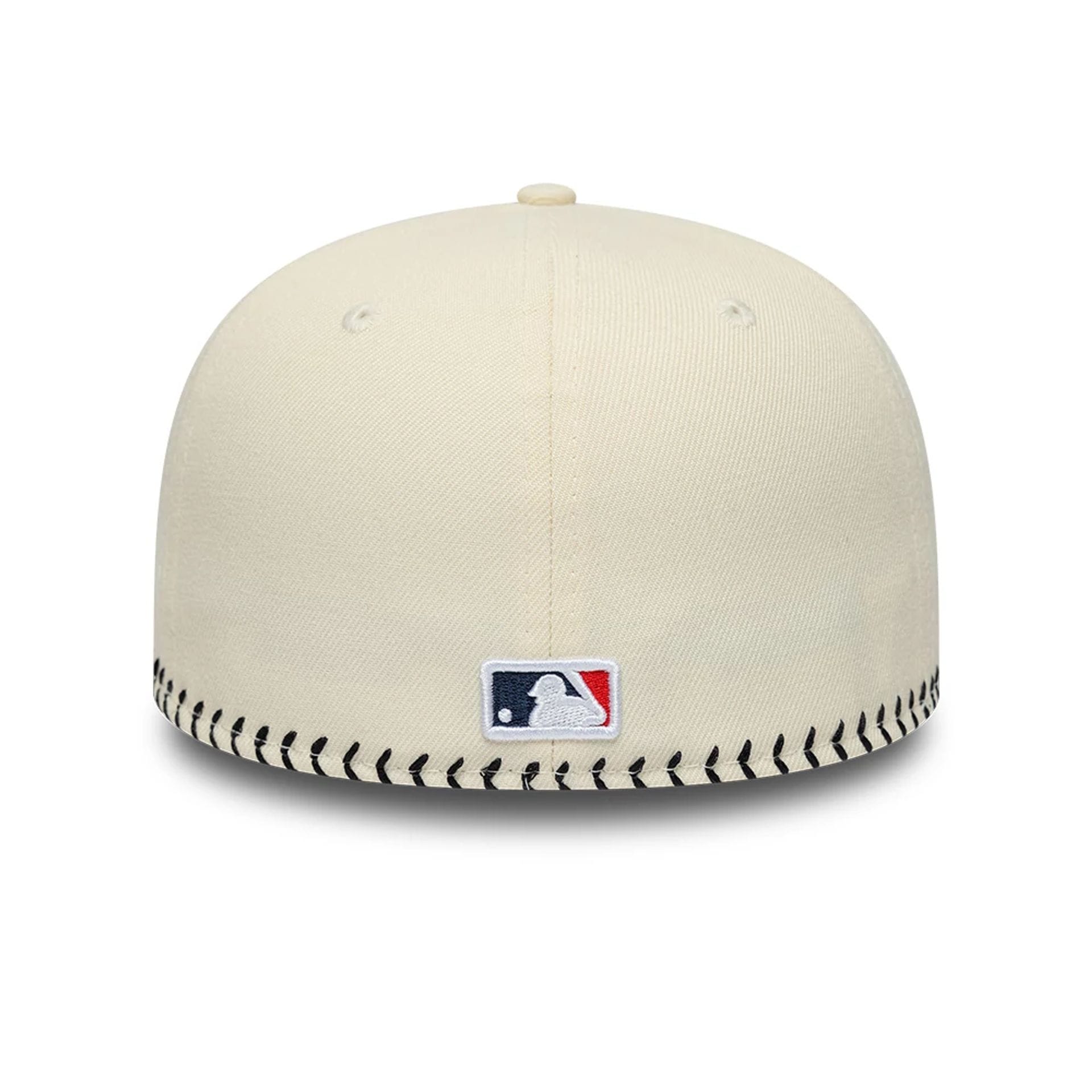 Pictured is this MLB Baseball Stitch Chicago White Sox Retro Crown 59FIFTY Fitted cap in Cream. 4