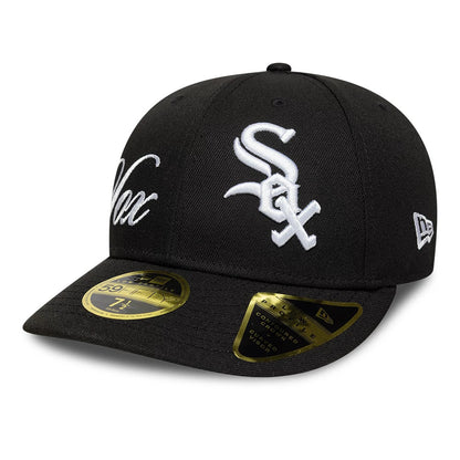 Pictured is this MLB Side Script Chicago White Sox Low Profile 59FIFTY Fitted cap in black. 4