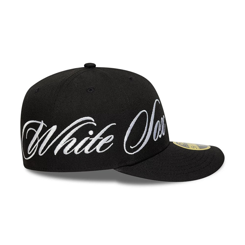 Pictured is this MLB Side Script Chicago White Sox Low Profile 59FIFTY Fitted cap in black. 5