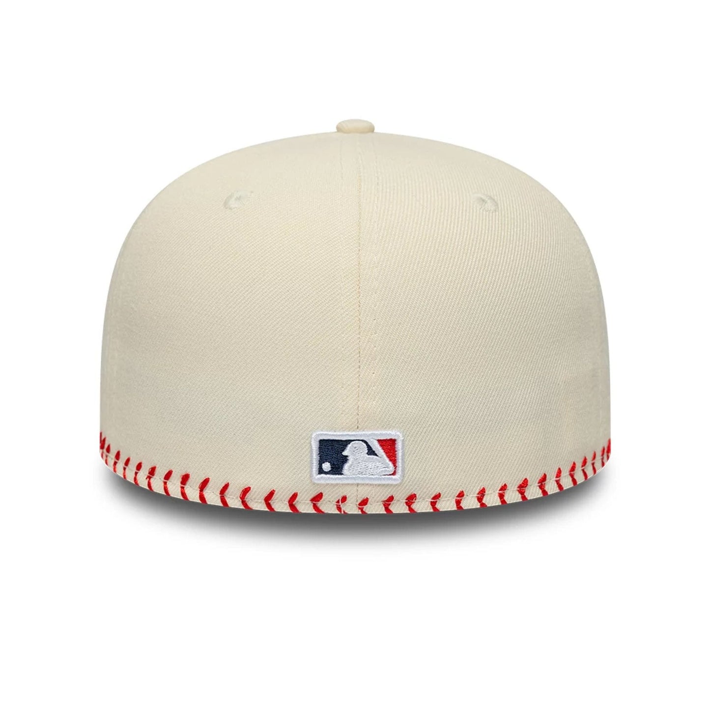 Pictured is this MLB Baseball Stitch Atlanta Braves Retro Crown 59FIFTY Fitted cap in Cream. 4