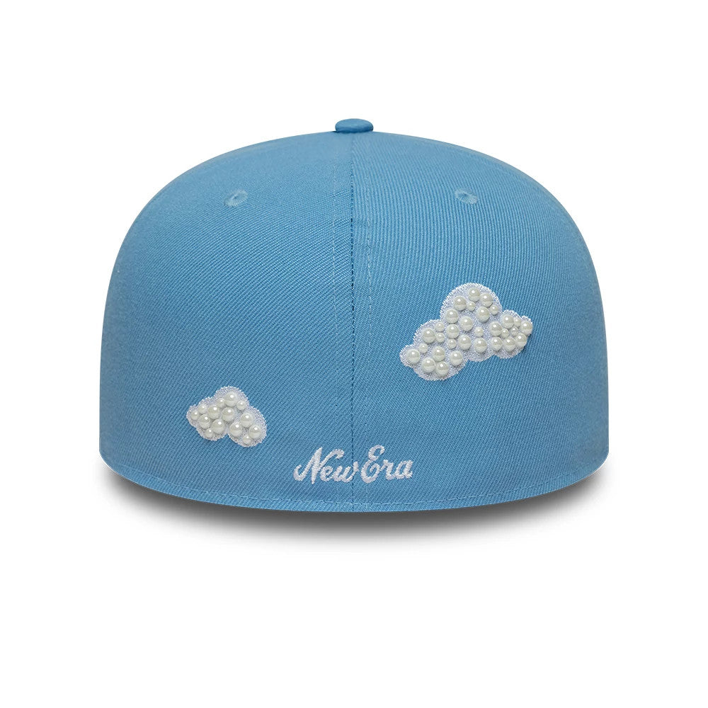 Pictured is this New Era Faux Pearl 59FIFTY Fitted cap in pastel blue. 3