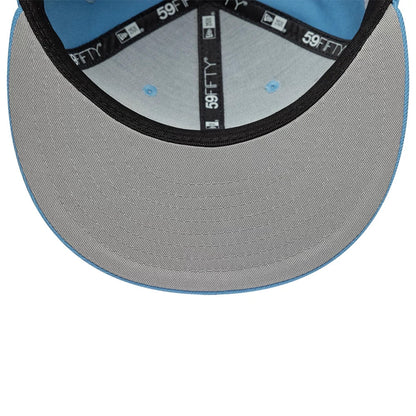 Pictured is this New Era Faux Pearl 59FIFTY Fitted cap in pastel blue. 2