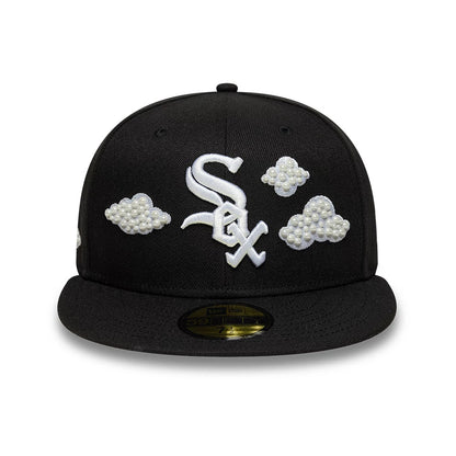 Pictured is this MLB Faux Pearl Chicago White Sox 59FIFTY Fitted cap in black. 4