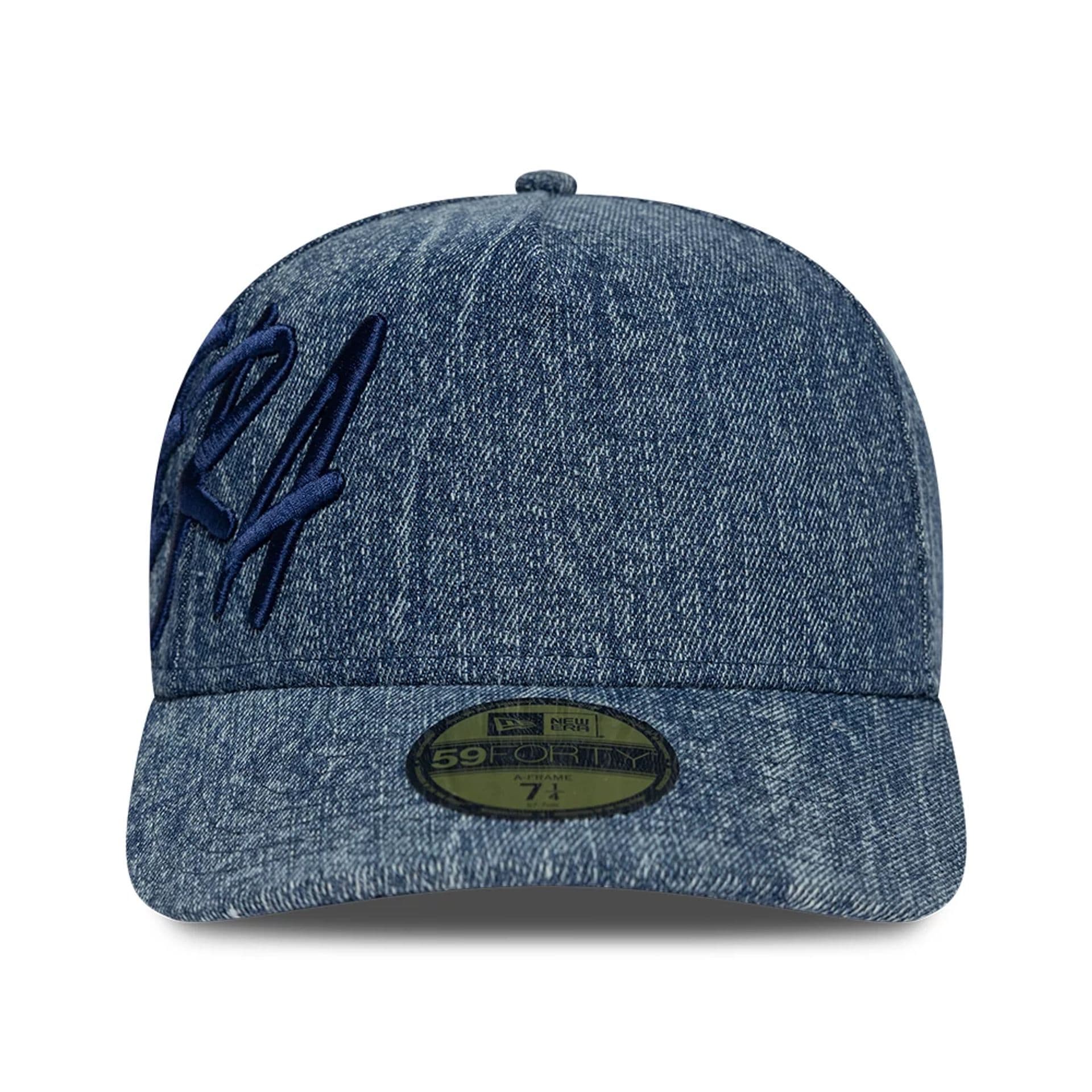 New Era Denim Navy 59FORTY A-Frame Fitted Cap | NEC UK