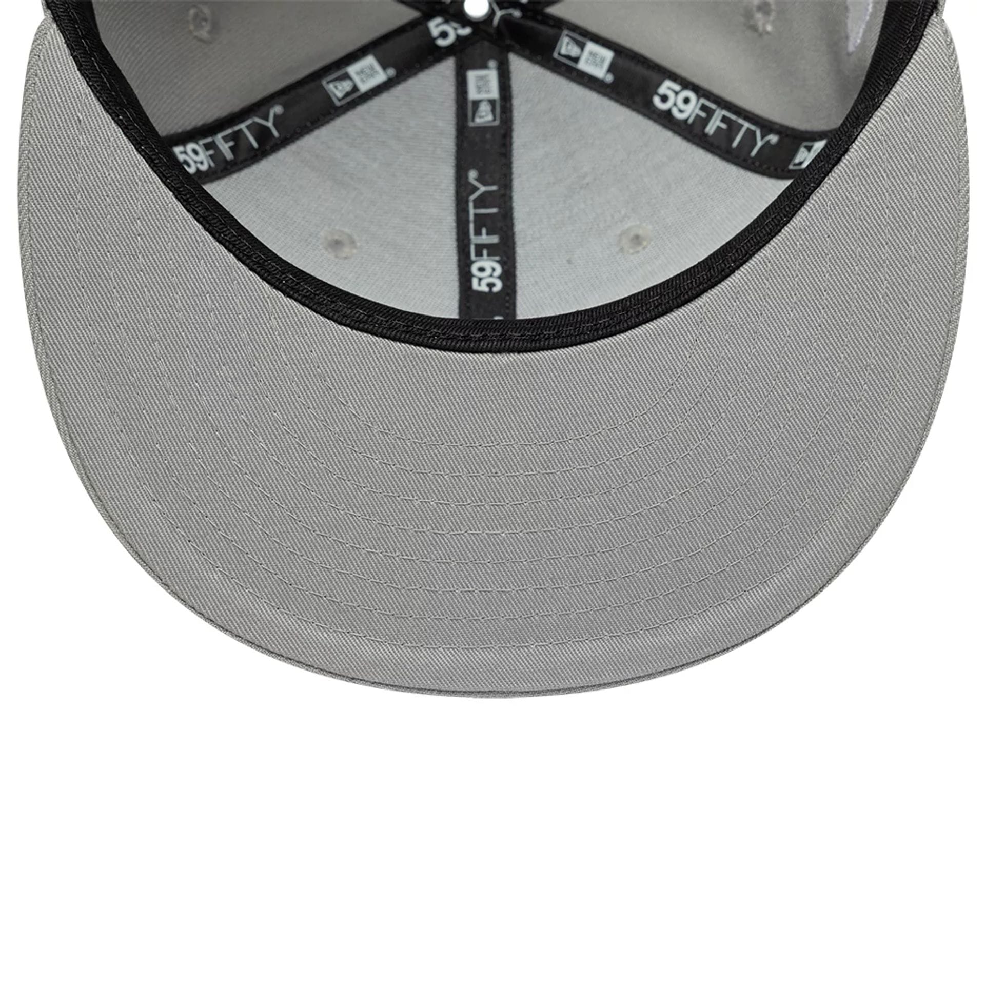 Pictured is this MLB Faux Pearl LA Dodgers 59FIFTY Fitted cap in grey. 5