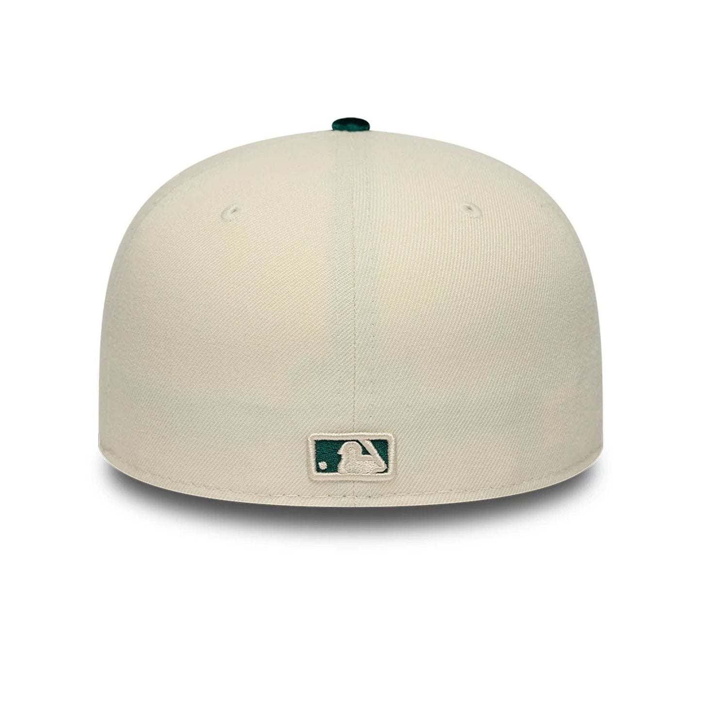 Pictured is this MLB Paisley Visor Athletics 59FIFTY Fitted cap in Cream. 5